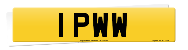 Registration number 1 PWW